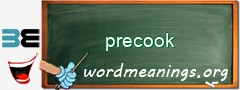 WordMeaning blackboard for precook